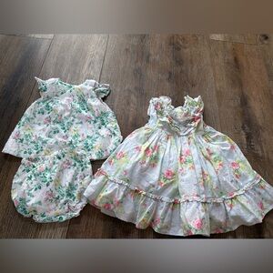 Janie and Jack bundle of dresses 18-24 months Floral Baby Dress &  Bloomers Set